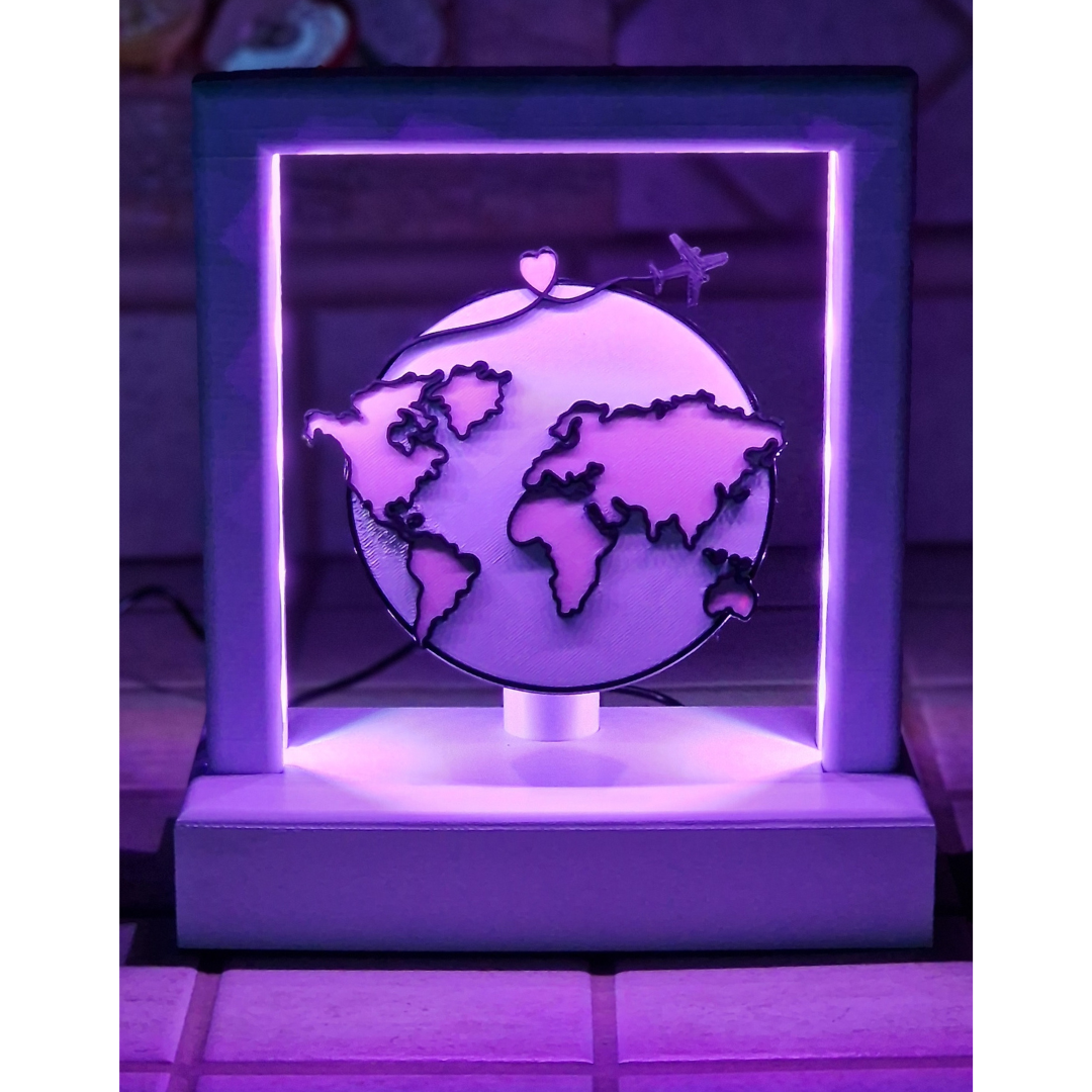 Lampada LED con Mappamondo