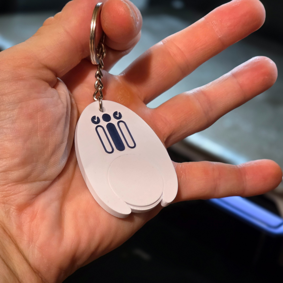 Portachiavi Personalizzato con Gettone Carrello Estraibile