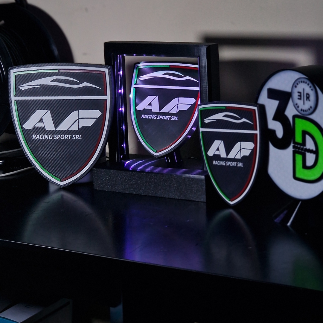 Lampada LED (GRANDE) con Logo Personalizzato - AF Racing Sport