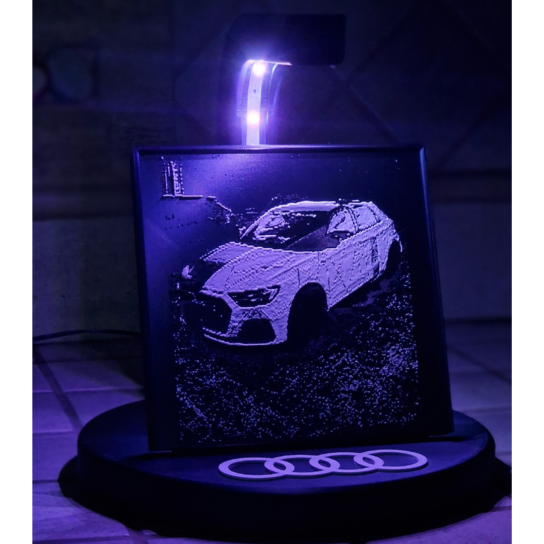 Lampada LED con Foto a Rilievo