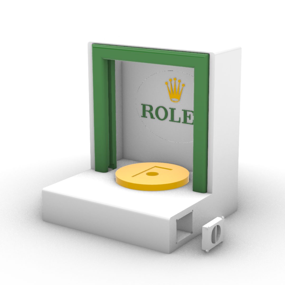 Espositore per Orologi Personalizzabile con Piatto Girevole Illuminato a LED - Rolex