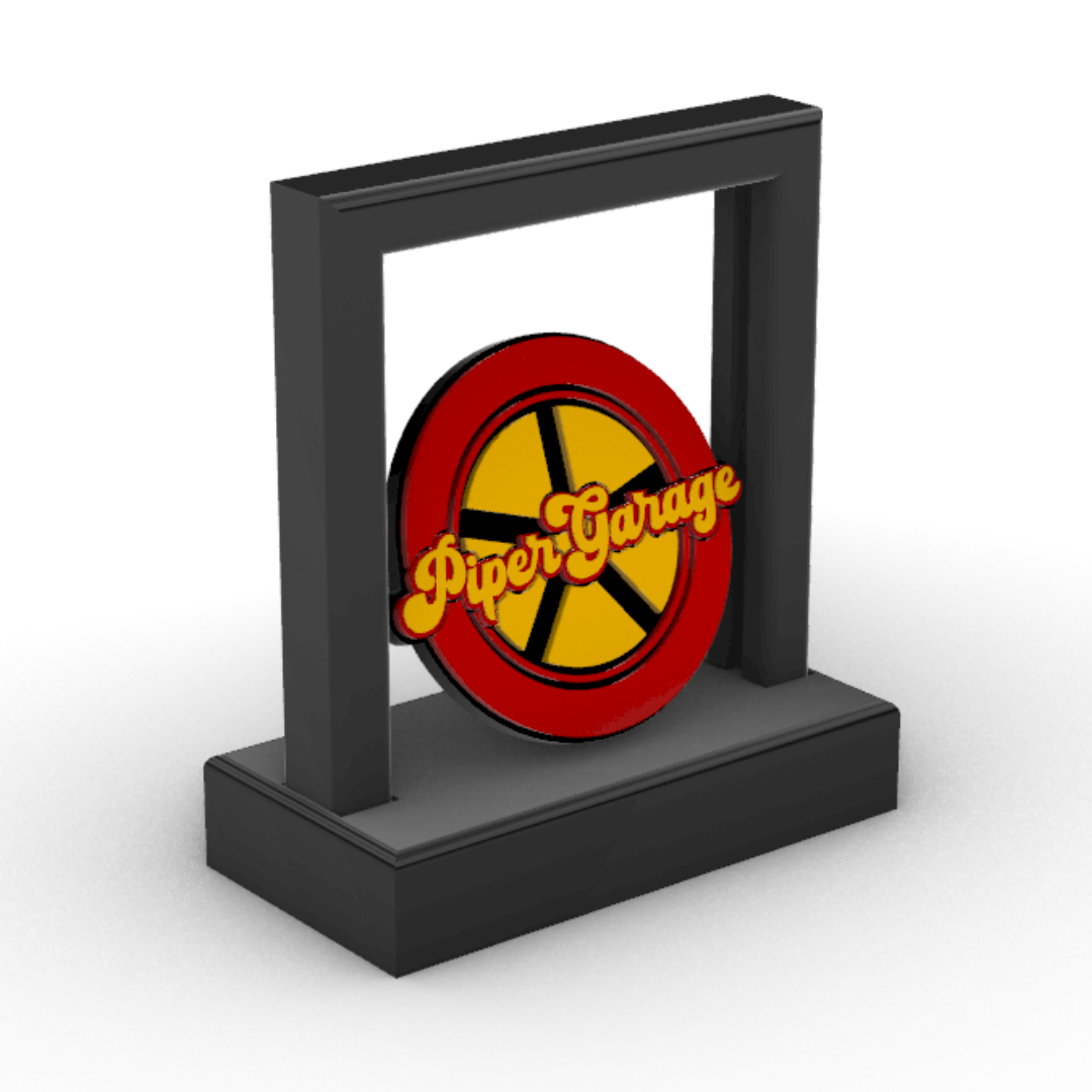 Lampada LED (GRANDE) con Logo Personalizzato - Piper Garage