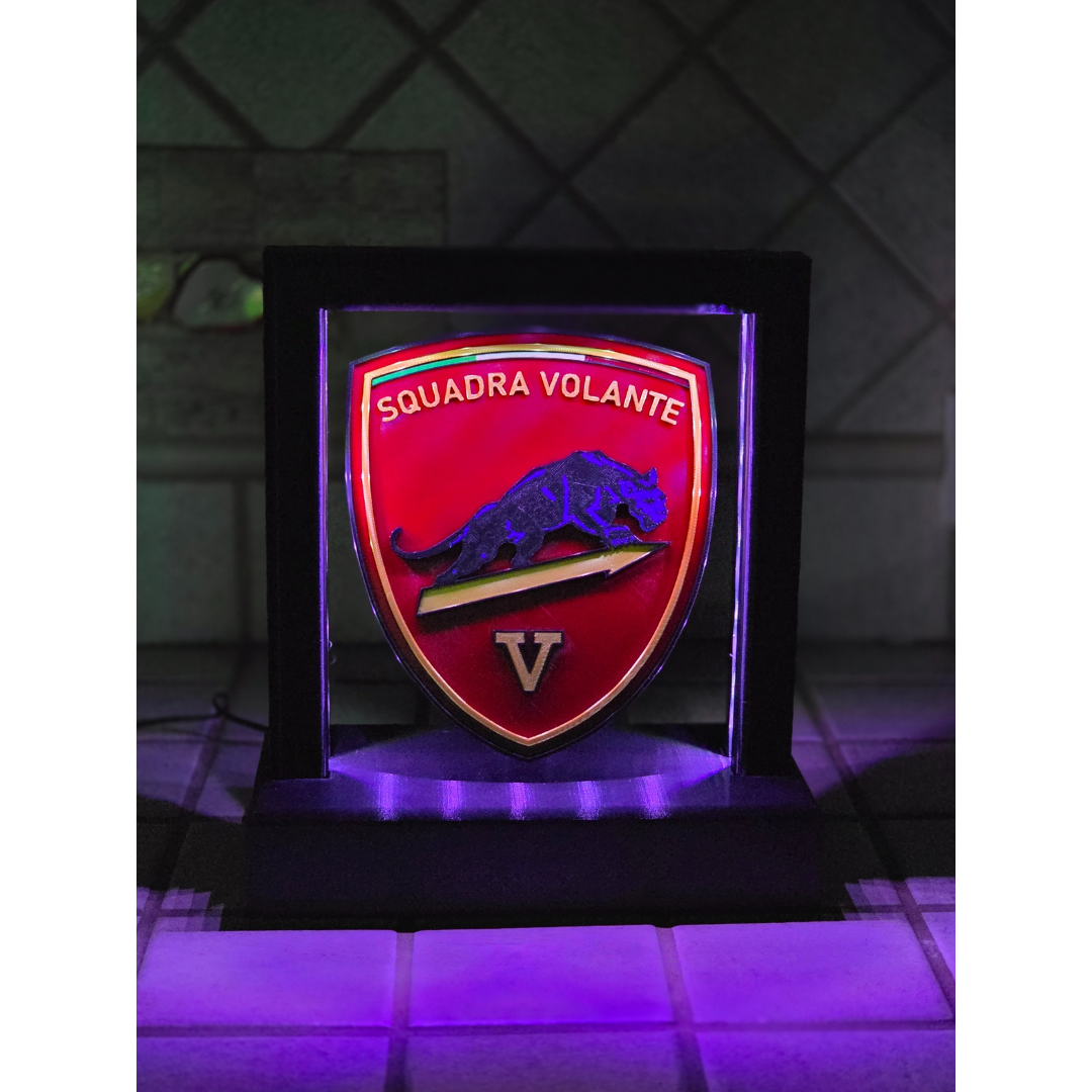 Lampada LED con Logo Squadra Volante Polizia - Turno V