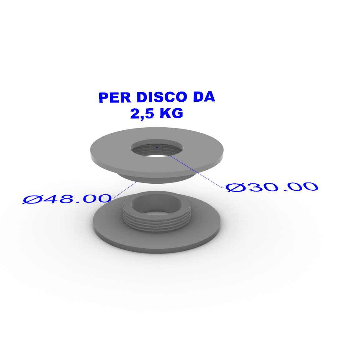 Borchiette interne dischi Technogym - Linea Silver