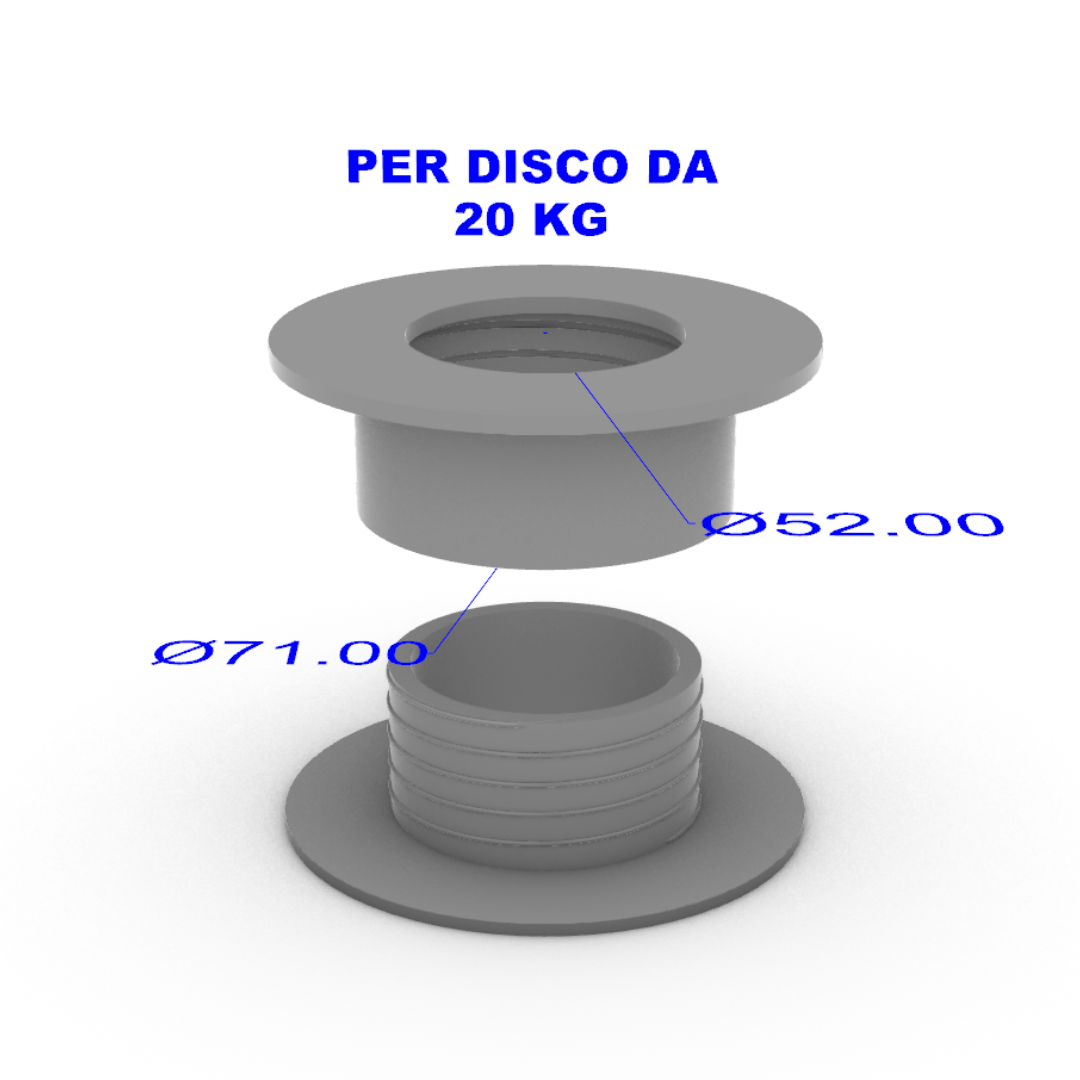Borchiette interne dischi Technogym - Linea Silver