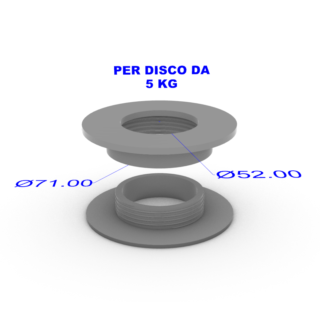 Borchiette interne dischi Technogym - Linea Silver
