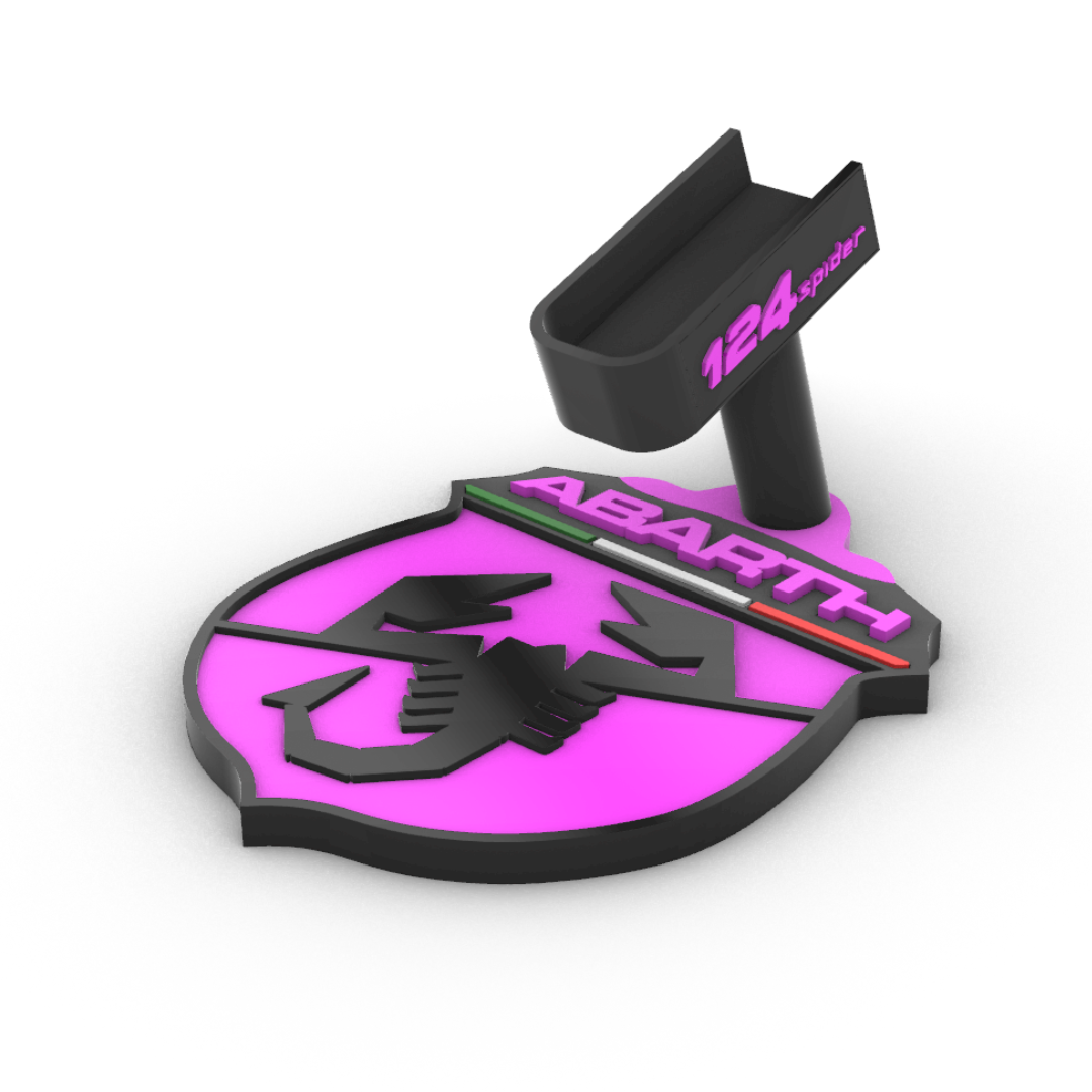 Appoggio Chiave Abarth 124 Spider - Portachiavi da Tavolo