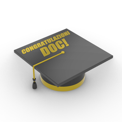 Cappello Accademico Laurea Personalizzabile in 3D