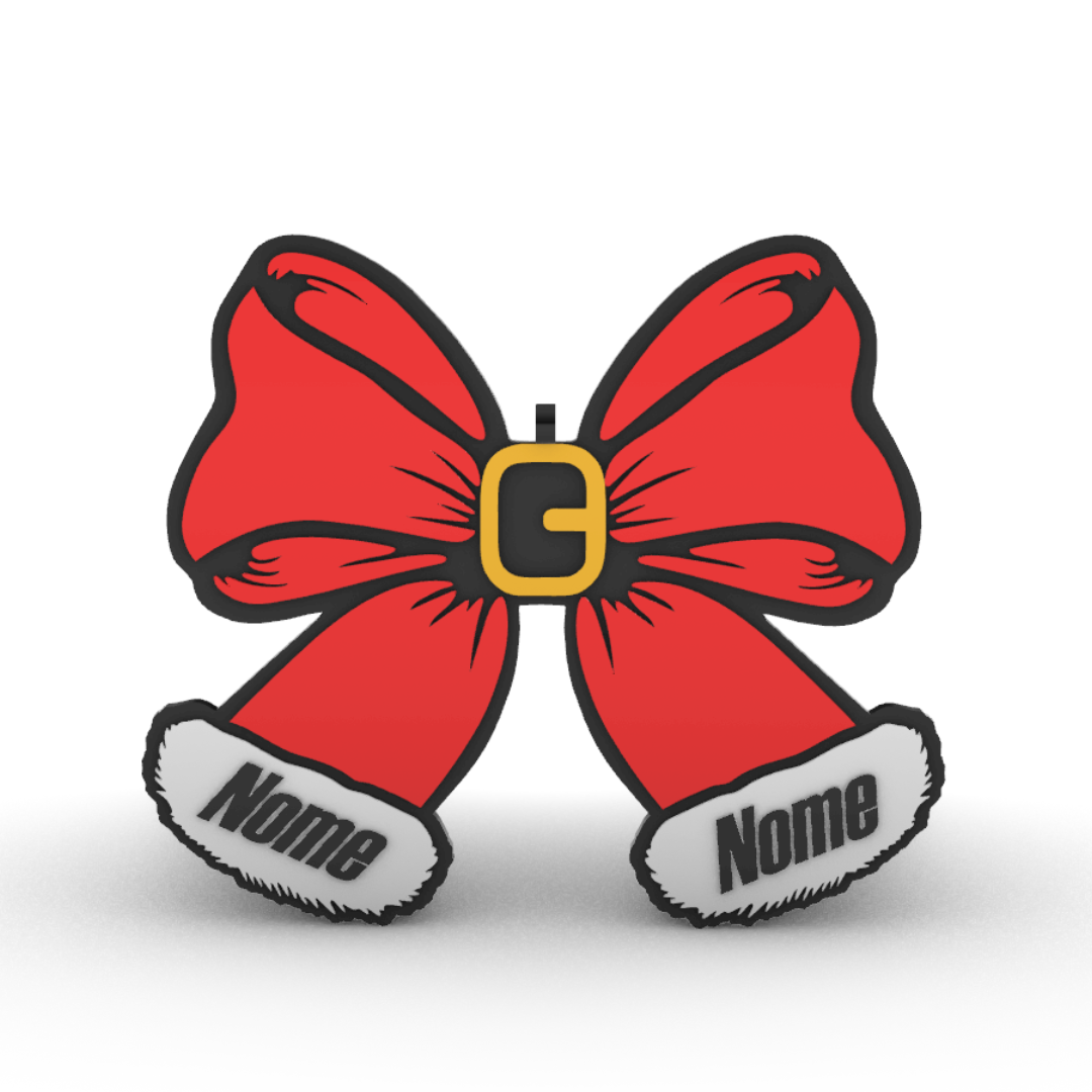 Pallina di Natale Personalizzata con Nome - Cappellino Fiocco Cuore