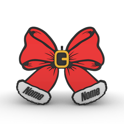 Pallina di Natale Personalizzata con Nome - Cappellino Fiocco Cuore