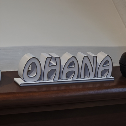 Scritta OHANA Sprammobile Personalizzabile