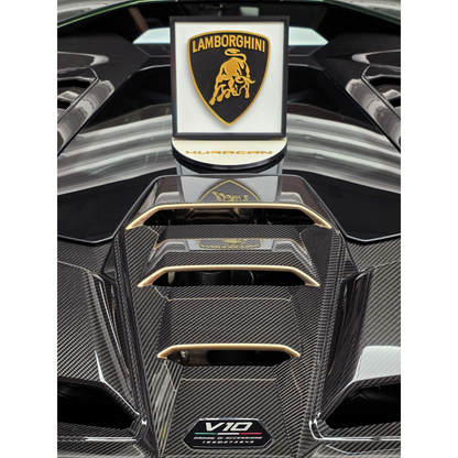 Quadro Lamborghini Huracan con Sfondo Texture e Piedistallo Removibile