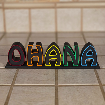 Scritta OHANA Sprammobile Personalizzabile