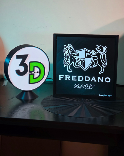 Logo Aziendale in 3D da Appendere al Muro - Targa da Parete Personalizzata - Freddano