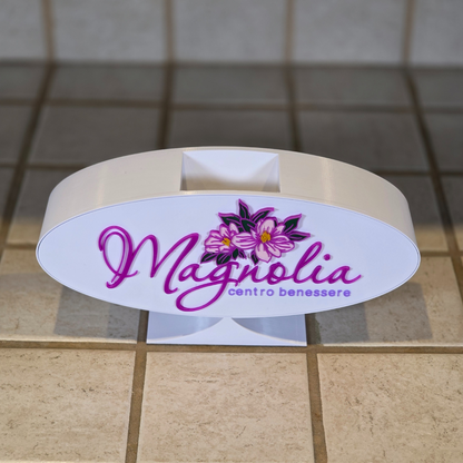 Porta Biglietti da Visita Personalizzato - Centro Benessere Magnolia