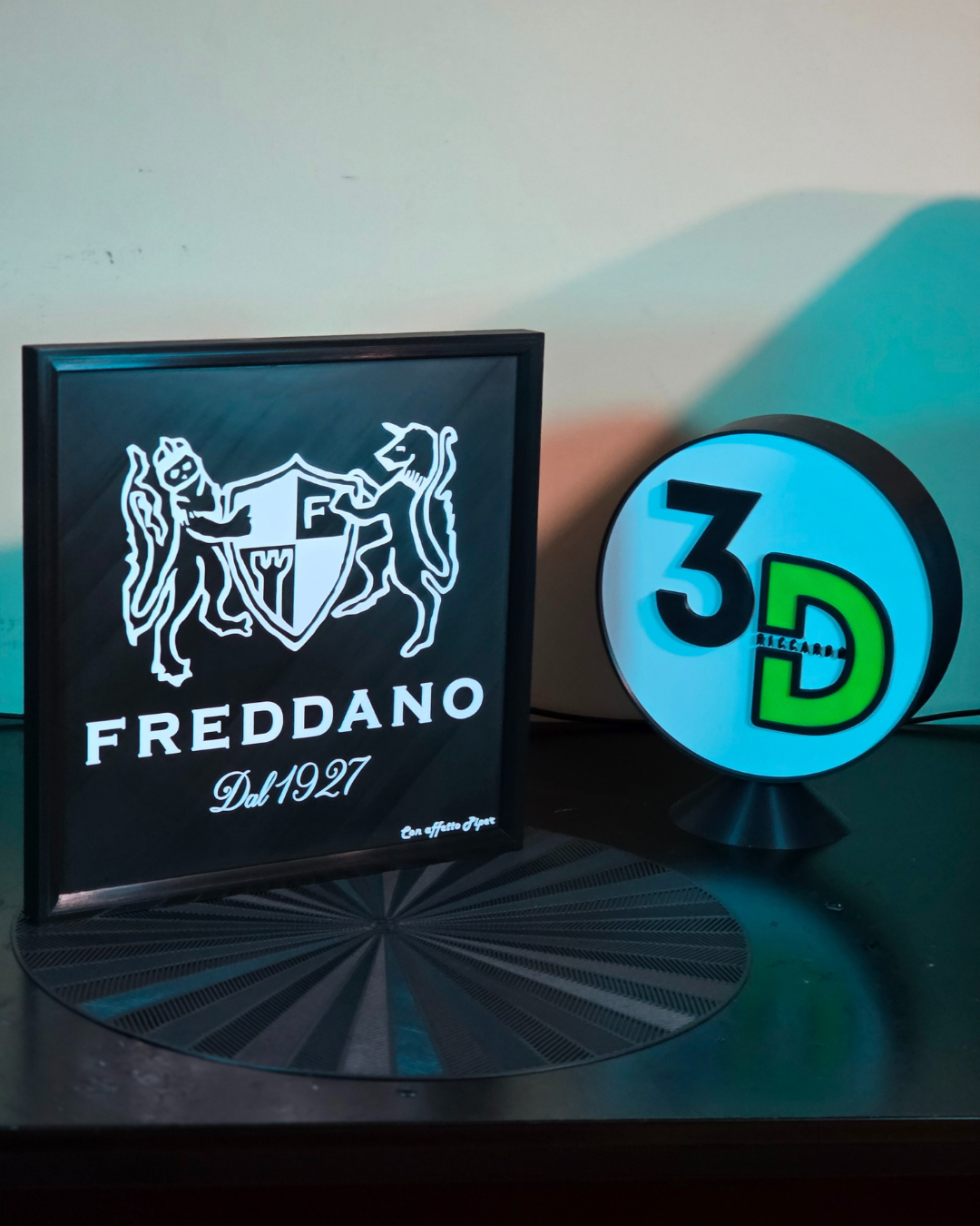 Logo Aziendale in 3D da Appendere al Muro - Targa da Parete Personalizzata - Freddano