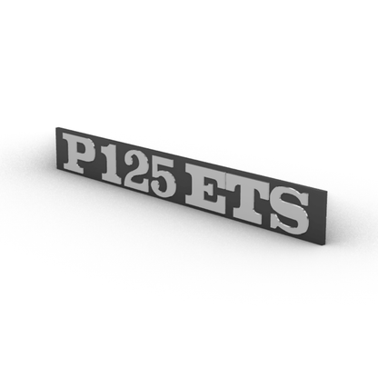 Targhetta Vespa P 125 ETS Riprodotta in 3D