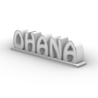 Scritta OHANA Sprammobile Personalizzabile
