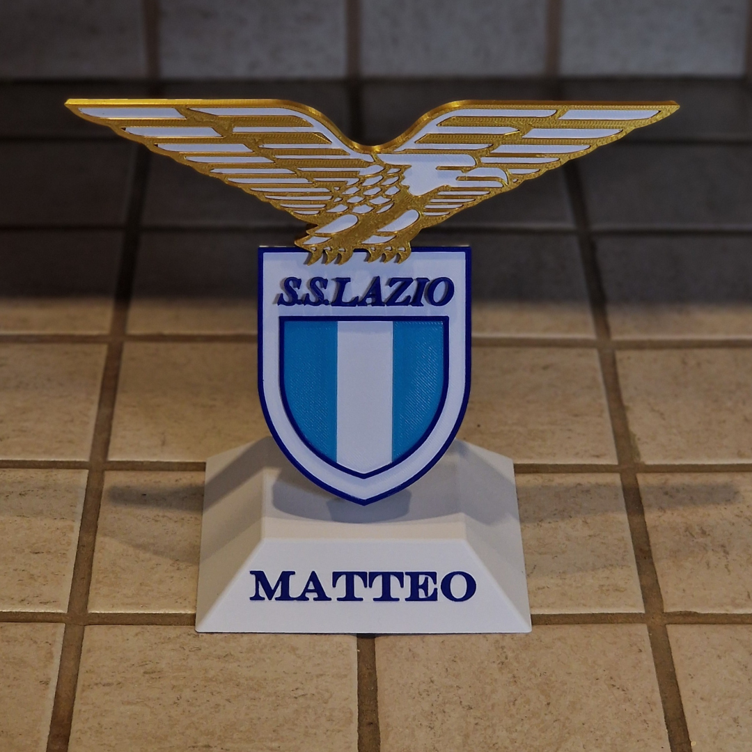 Scudetto S.S. Lazio su Piedistallo - Personalizzabile