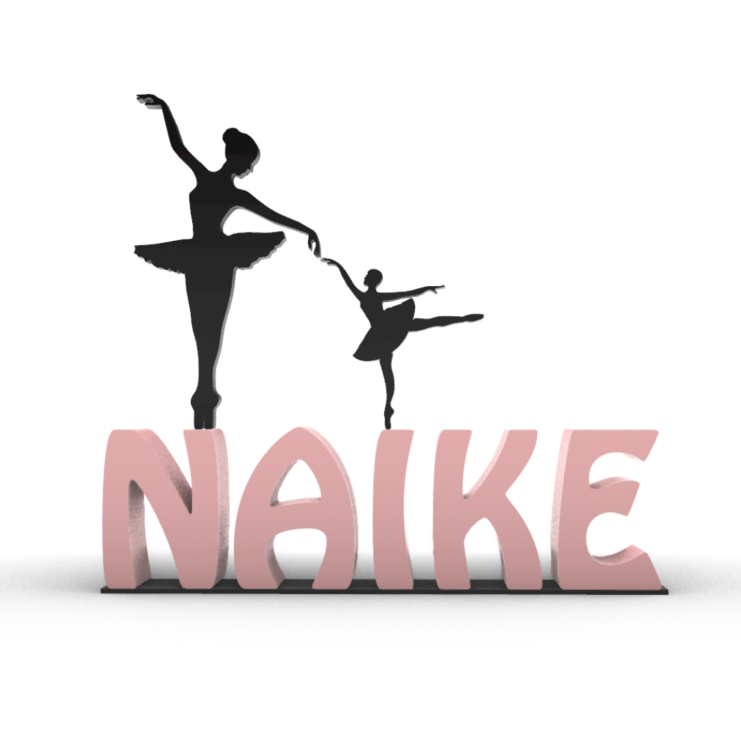 Scritta su Base Ballerine che Si Toccano le Mani