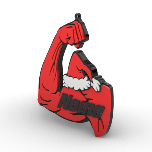 Pallina di Natale Palestra Personalizzata con Nome - Bicipite Manubrio Kettlebell