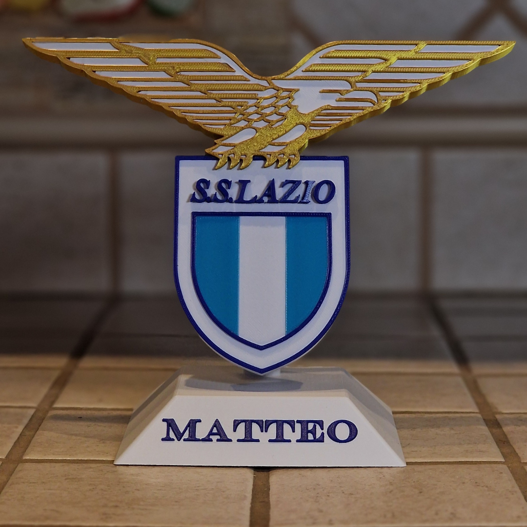 Scudetto S.S. Lazio su Piedistallo - Personalizzabile