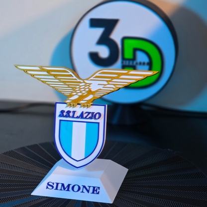 Scudetto S.S. Lazio su Piedistallo - Personalizzabile