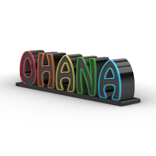 Scritta OHANA Sprammobile Personalizzabile