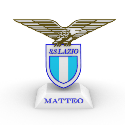 Scudetto S.S. Lazio su Piedistallo - Personalizzabile