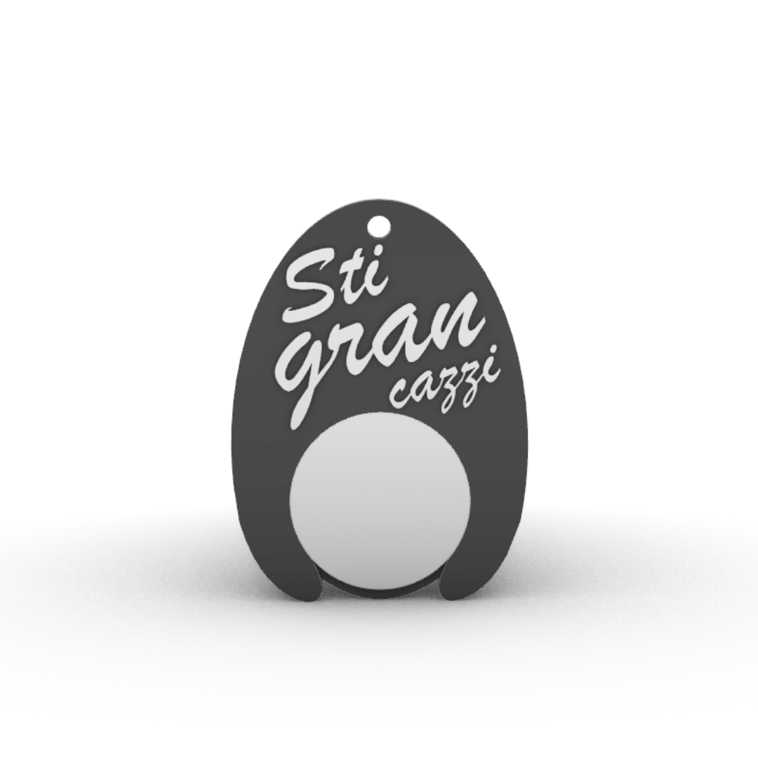 Portachiavi Sti Cazzi con Gettone Carrello