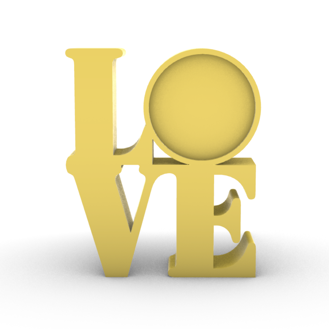 Scritta LOVE con Foto Incisa Sul Legno