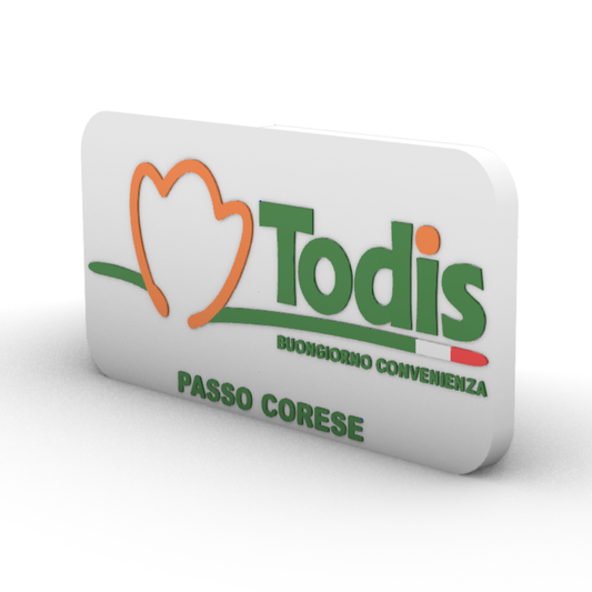 LOGO GIGANTE TODIS PERSONALIZZATO