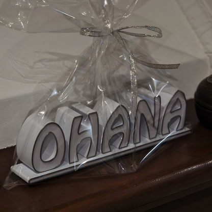 Scritta OHANA Sprammobile Personalizzabile