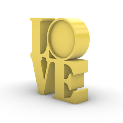 Scritta LOVE con Foto Incisa Sul Legno