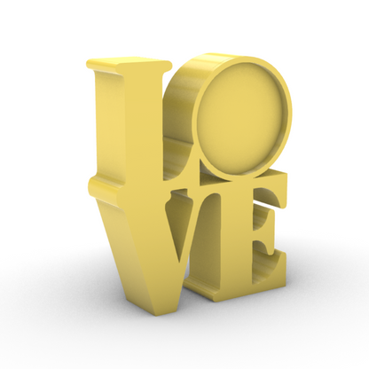Scritta LOVE con Foto Incisa Sul Legno