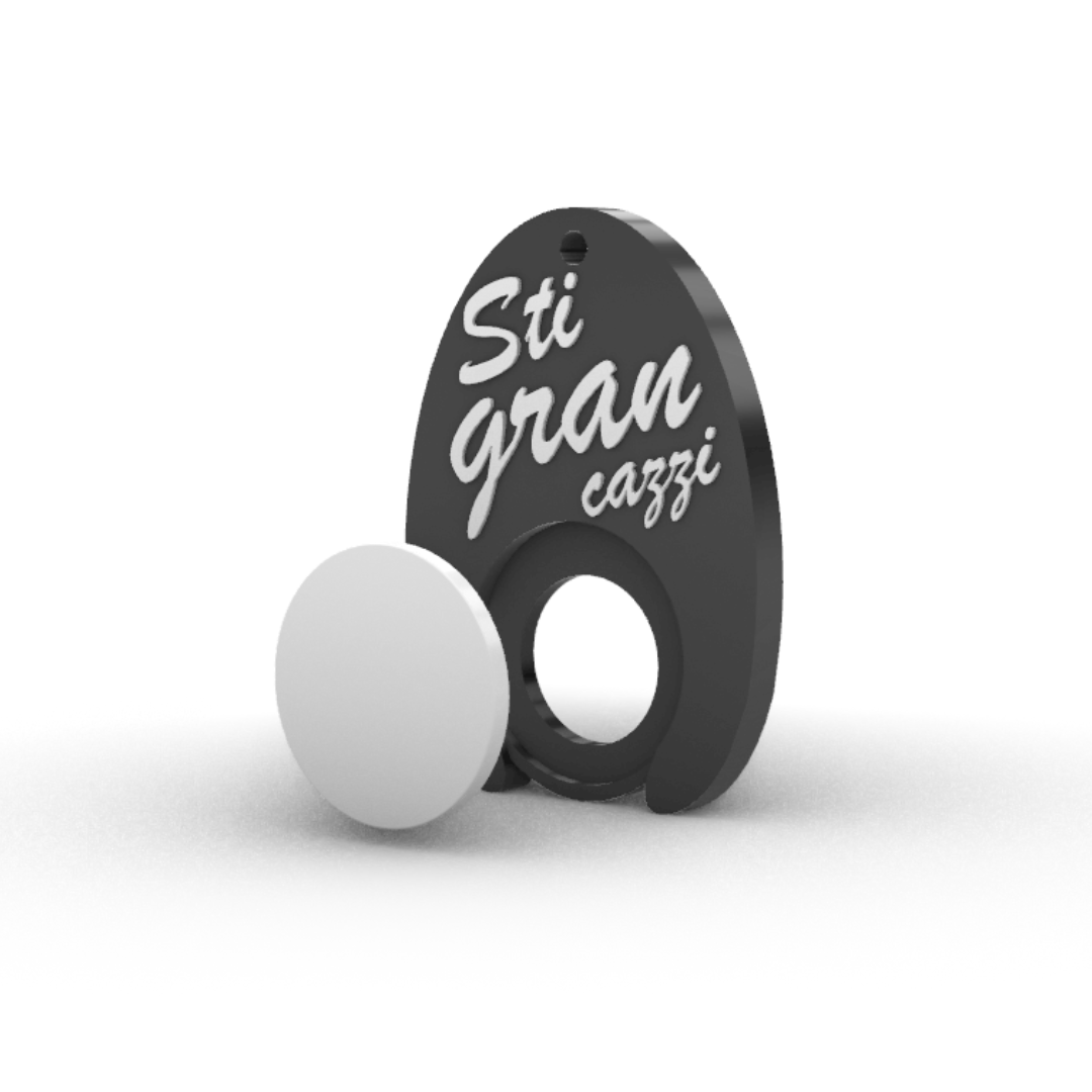 Portachiavi Sti Cazzi con Gettone Carrello