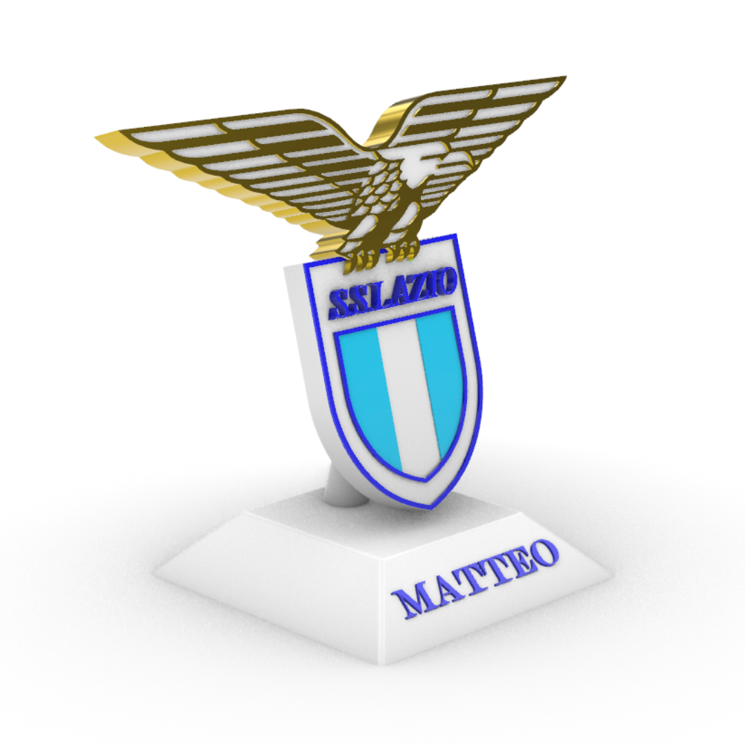 Scudetto S.S. Lazio su Piedistallo - Personalizzabile