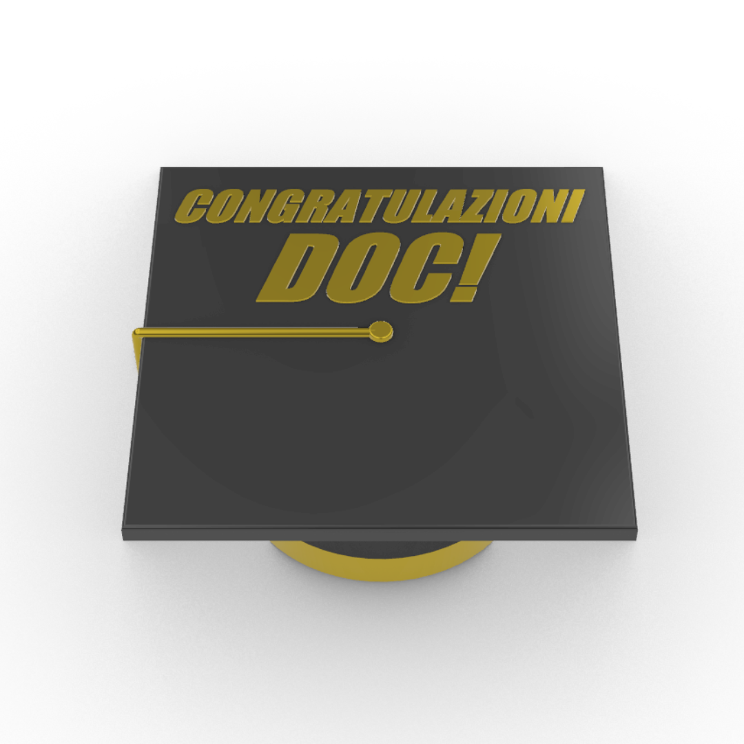 Cappello Accademico Laurea Personalizzabile in 3D