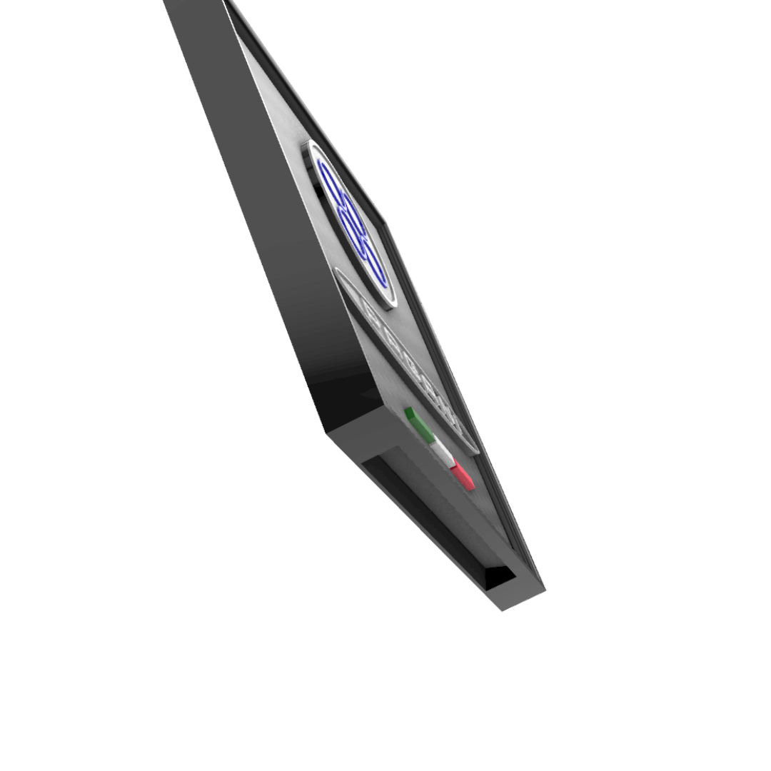 Quadro con Piedistallo Sfondo Texture Fibra di Carbonio - Logo Pagani