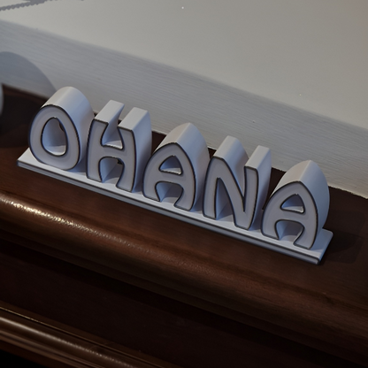 Scritta OHANA Sprammobile Personalizzabile