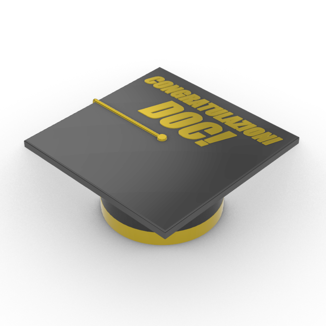 Cappello Accademico Laurea Personalizzabile in 3D