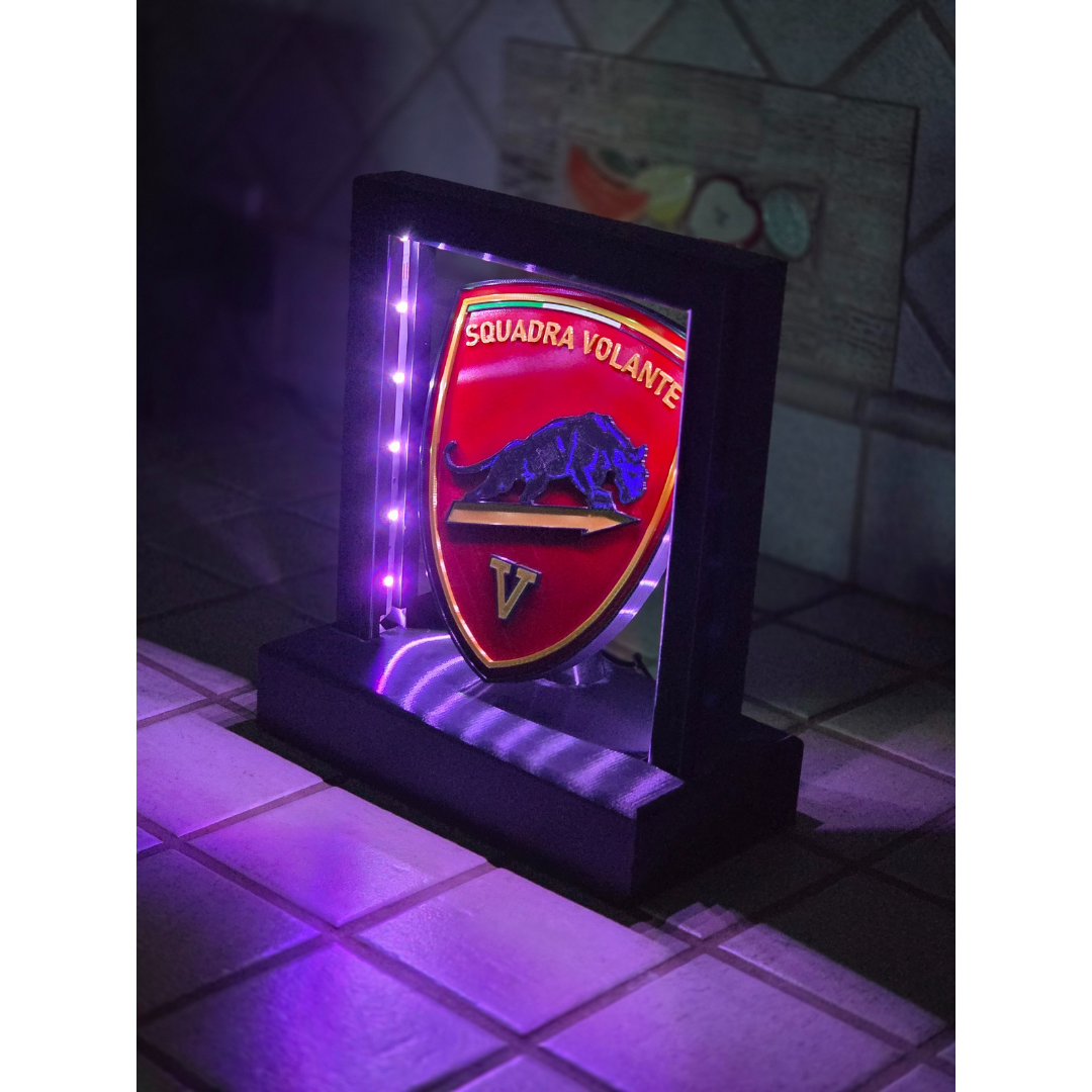 Lampada LED con Logo Squadra Volante Polizia - Turno V