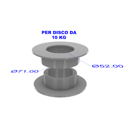 Borchiette interne dischi Technogym - Linea Silver