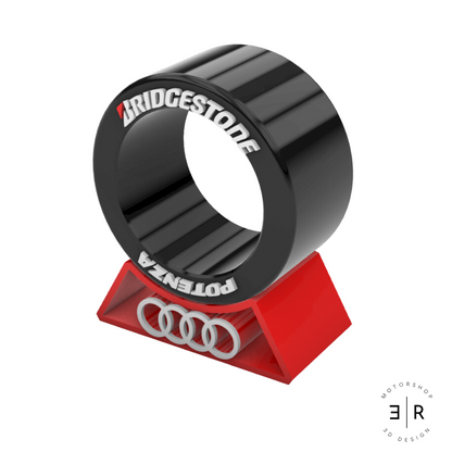 Soprammobile Copertone Pneumatico Bridgestone su Piedistallo - Audi