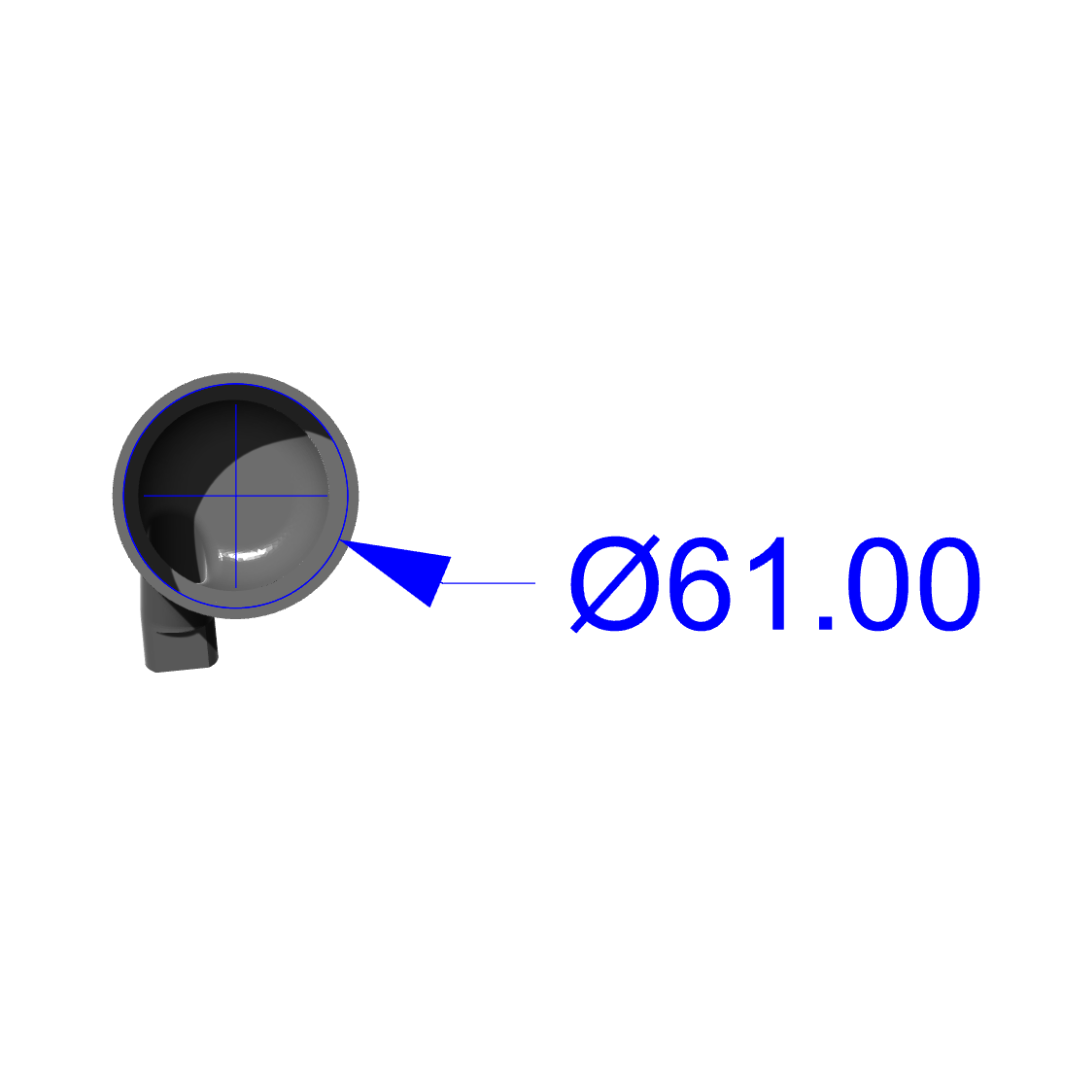 Porta Manometro Bocchetta Aria Audi A3 8V - Diametro Interno 51mm - 53mm - 61 mm