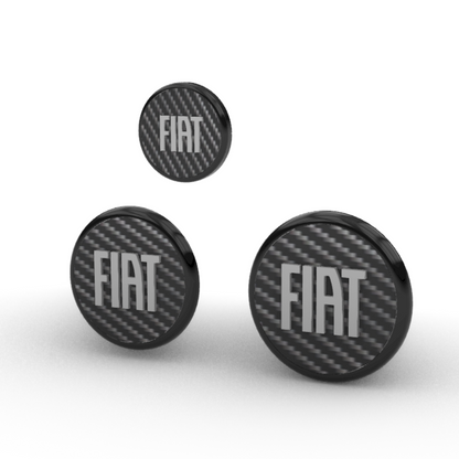 Borchietta Logo FIAT - Anteriore - Posteriore - Volante Sterzo