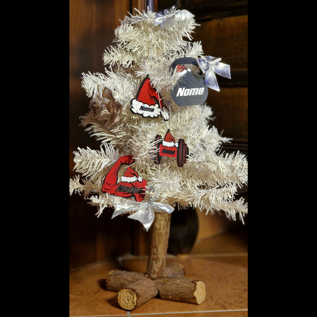 Pallina di Natale Personalizzata con Nome - Cappellino Fiocco Cuore