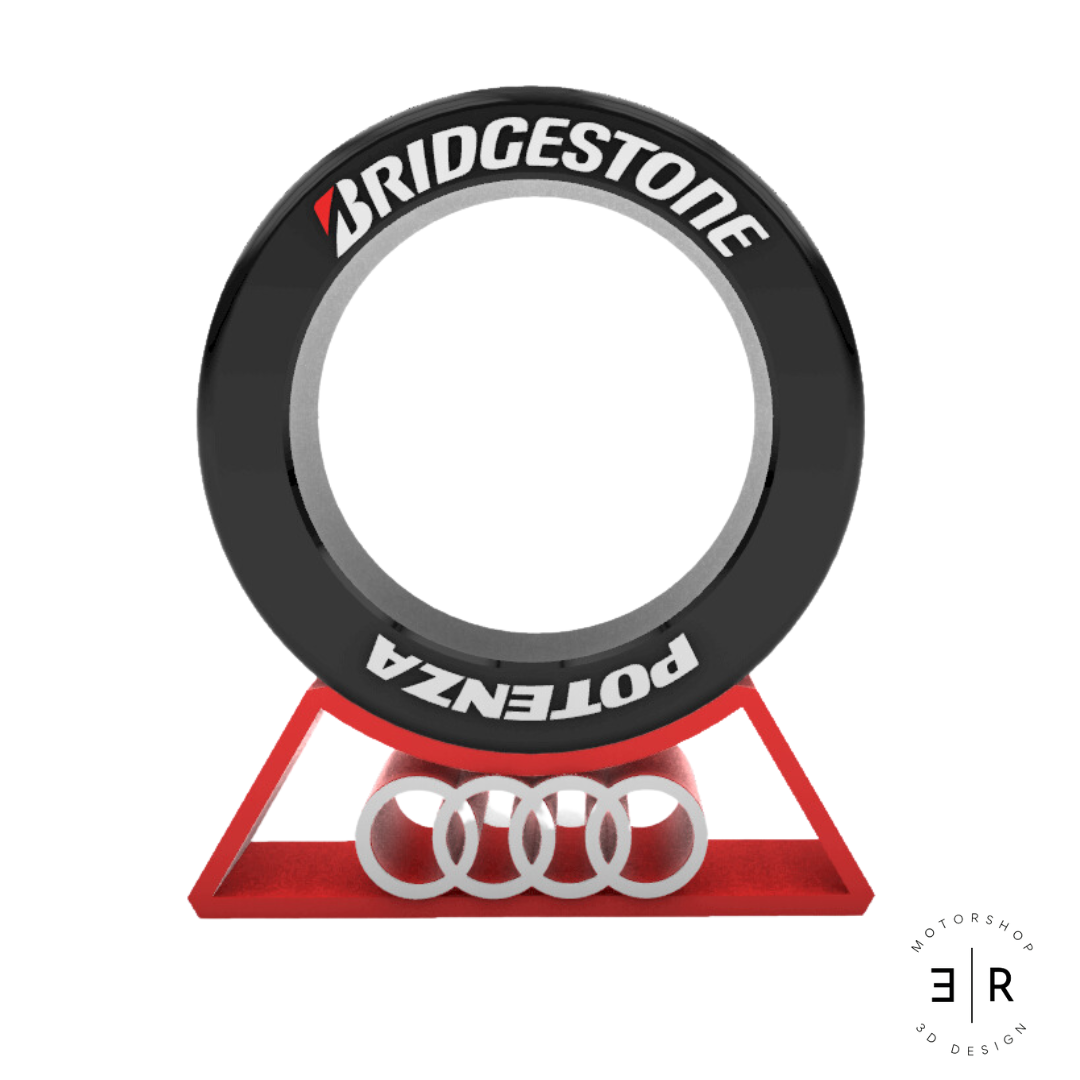 Soprammobile Copertone Pneumatico Bridgestone su Piedistallo - Audi
