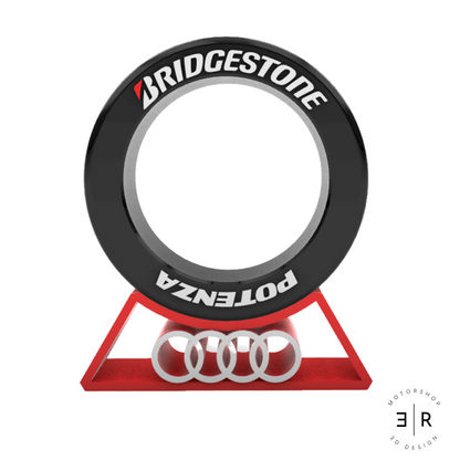 Soprammobile Copertone Pneumatico Bridgestone su Piedistallo - Audi