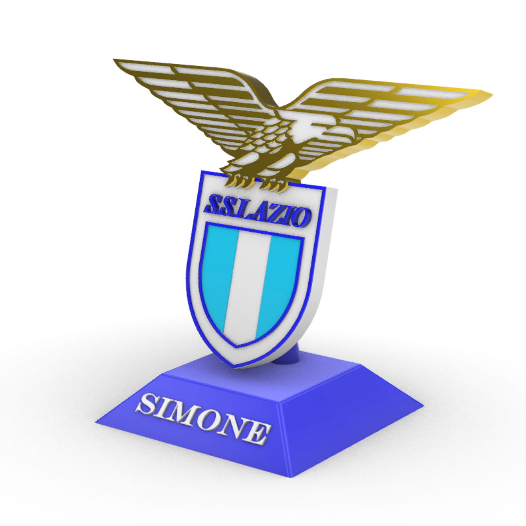 Scudetto S.S. Lazio su Piedistallo - Personalizzabile